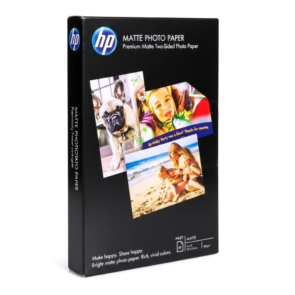 HP Premium Matte Two-Sided‎ Photo Paper 4x6 25 Sheets 180g 6QH46A Inkjet Printer
